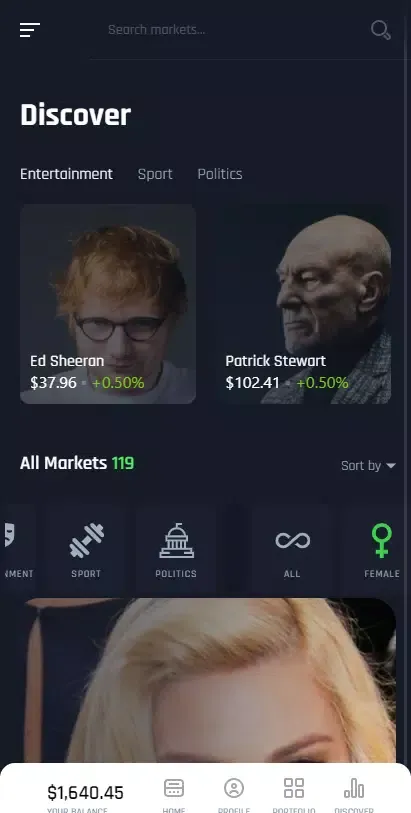 PopX - Trade celebrities and m Ekran Görüntüleri