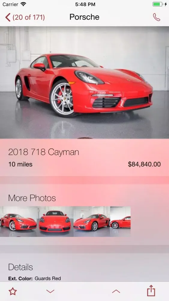 The Porsche Exchange DealerApp Screenshots