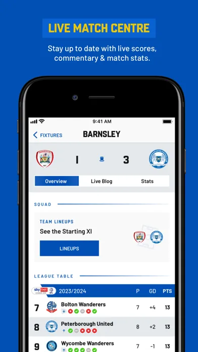 Zrzuty ekranu The Peterborough United App