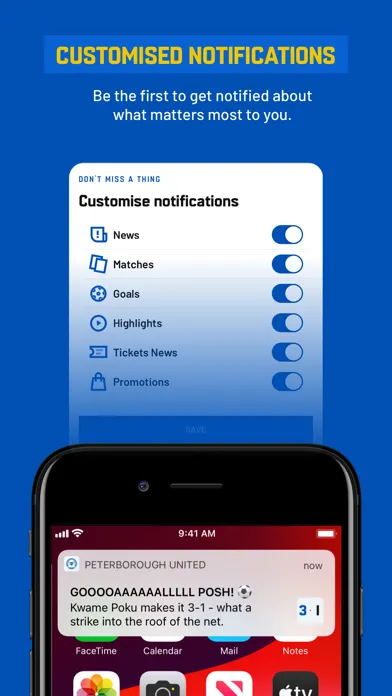 Zrzuty ekranu The Peterborough United App