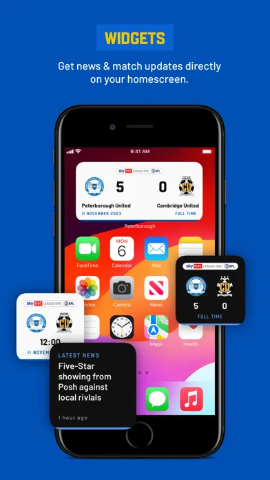 Zrzuty ekranu The Peterborough United App