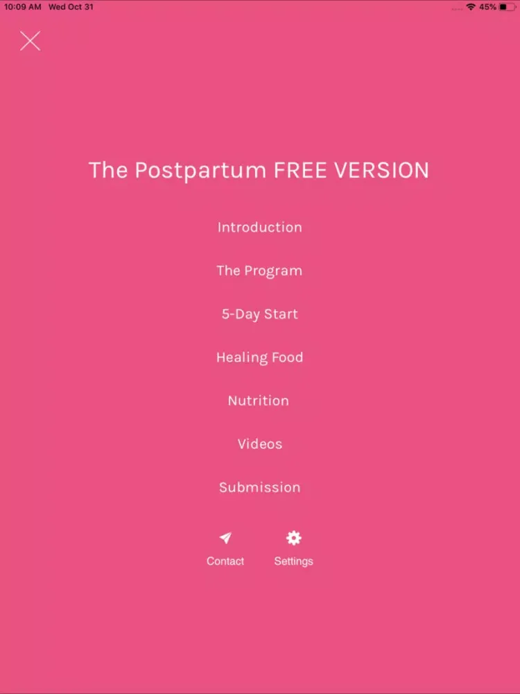 Zrzuty ekranu The Postpartum Cure Preview iPad 