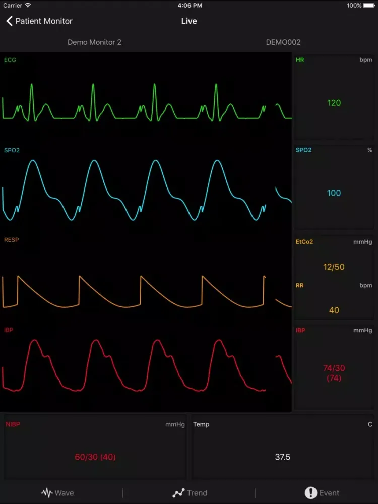 Captures d'écran de Smart Care System iPad 