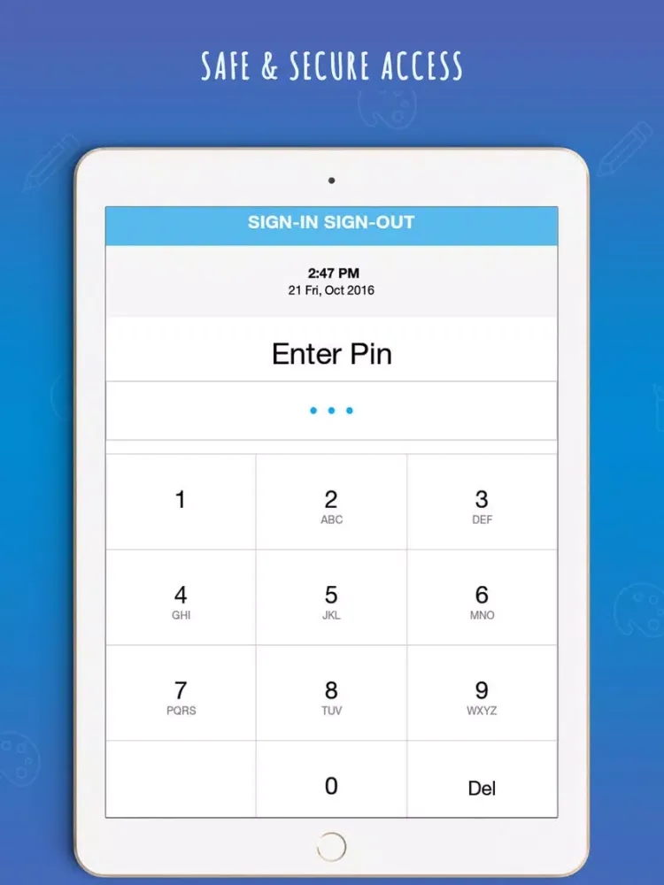 Sign-in Sign-Out: Free Preschool Check in App. iPad  스크린샷