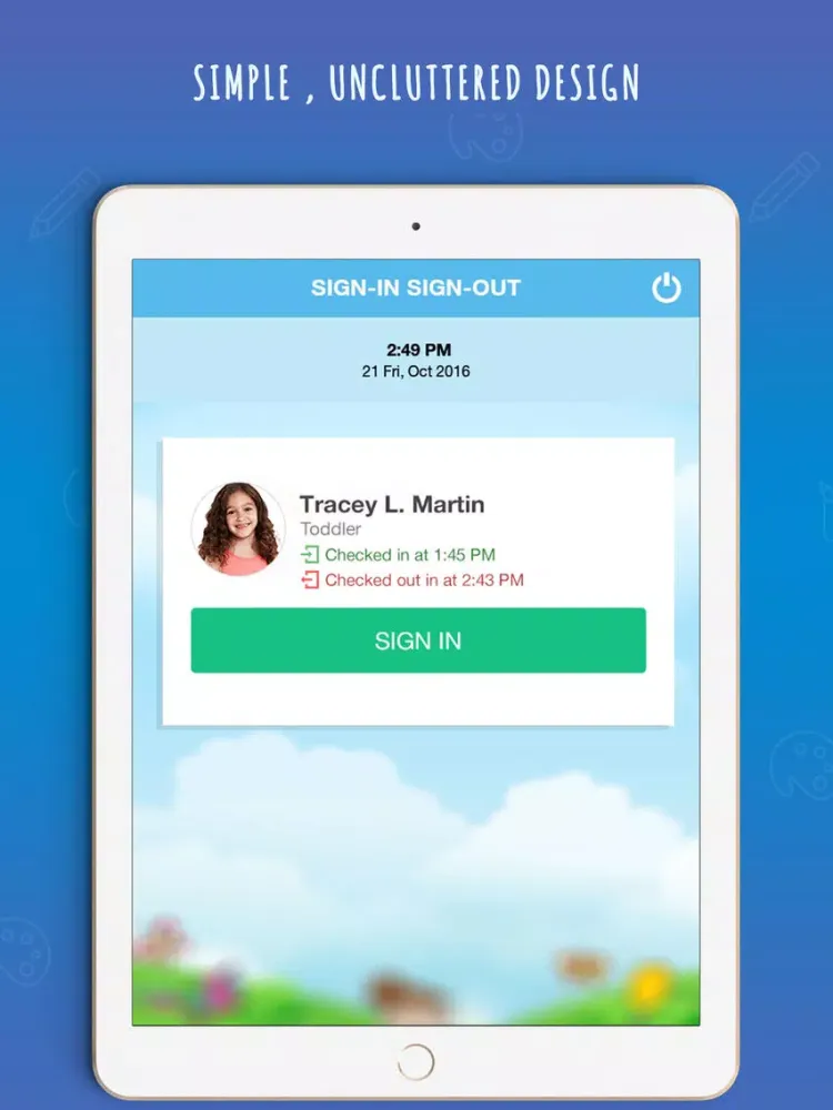 Sign-in Sign-Out: Free Preschool Check in App. iPad  스크린샷
