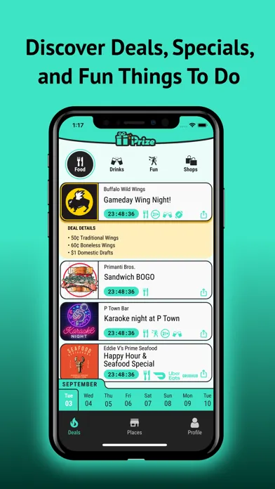Tangkapan skrin The Prize App