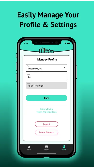 Tangkapan skrin The Prize App