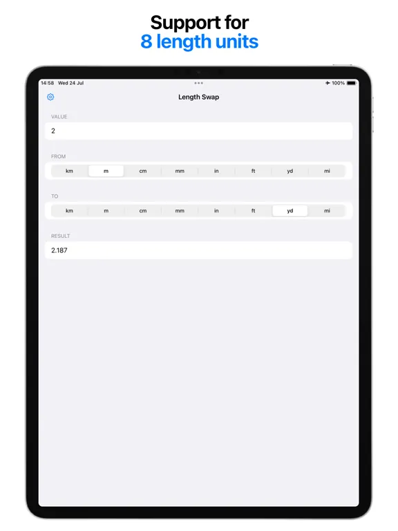 Length Swap: Length Converter iPad  Screenshots