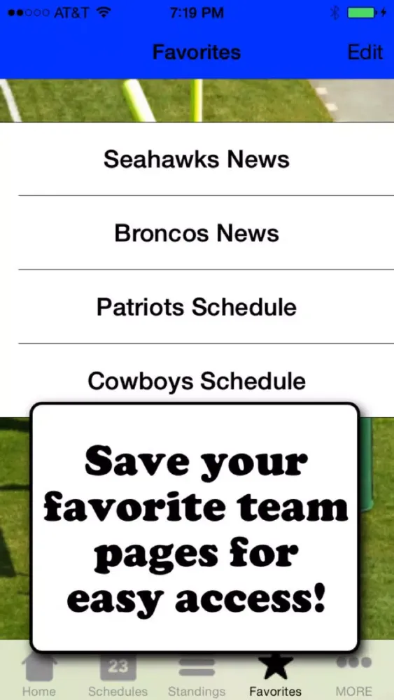 Football Scores & Schedules - NFL Edition স্ক্রিনশট