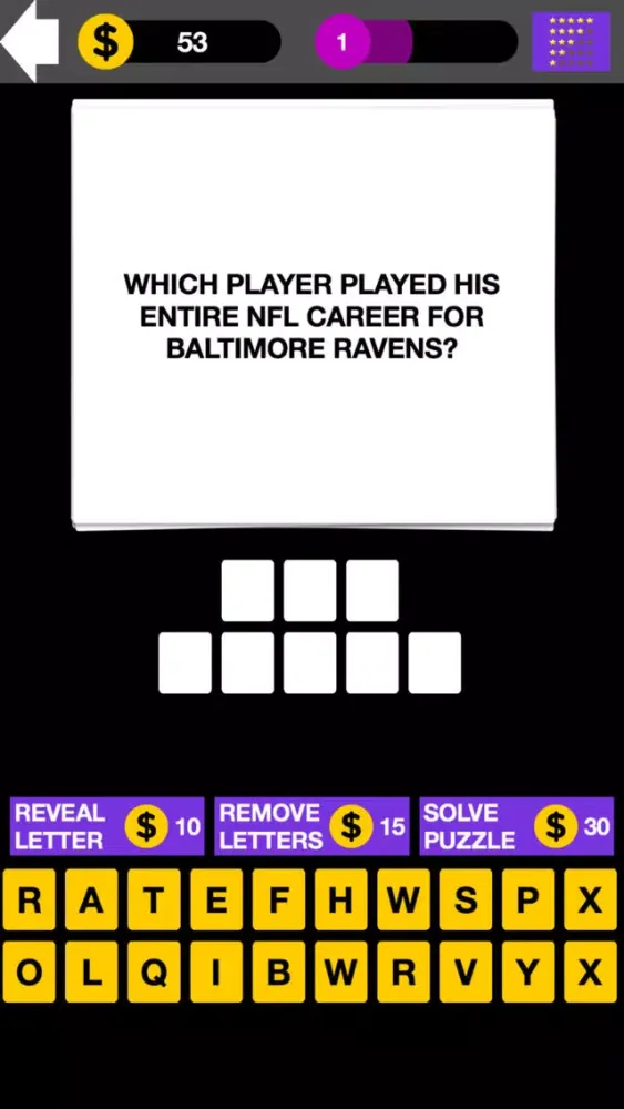 Capturas de tela do Q&A Quiz Maestro: American NFL Football Game Edition