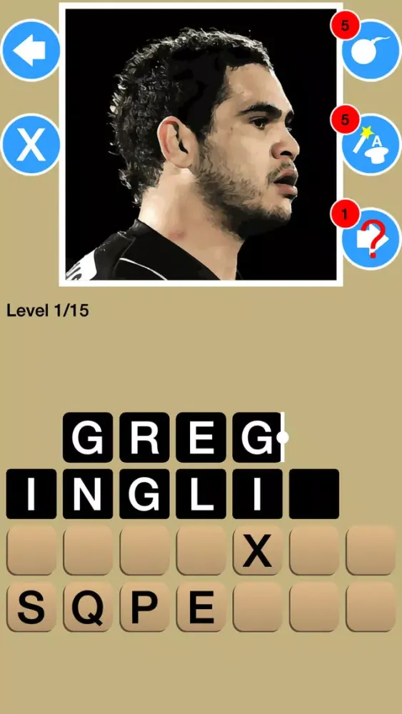 Tangkapan layar Top Rugby League Players Quiz Maestro