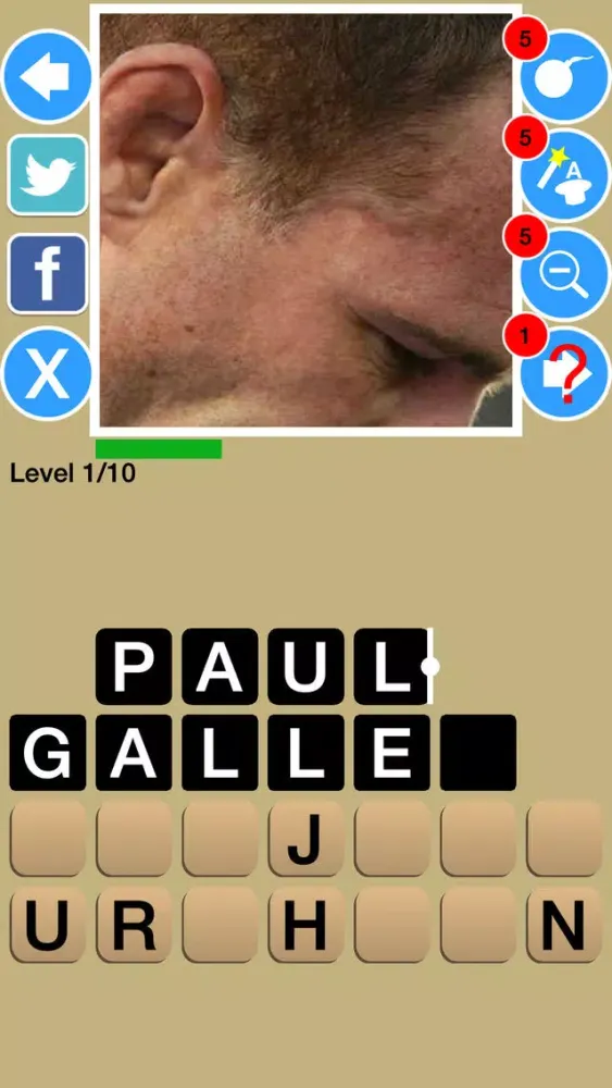 Capturas de tela do Zoom Out Rugby League Quiz Maestro - Close Up Player Word Trivia
