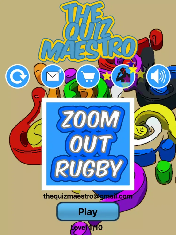 Ảnh chụp màn hình của Zoom Out Rugby Union Quiz Maestro iPad 