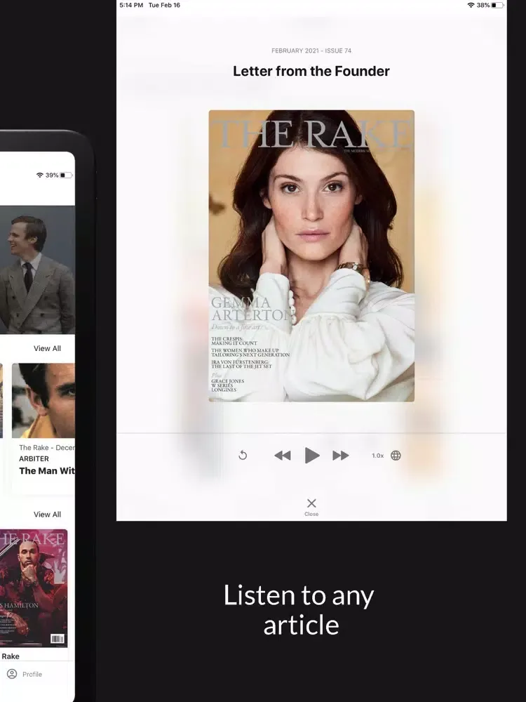 The Rake Magazine iPad  Ekran Görüntüleri