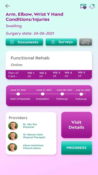 ภาพหน้าจอของ JRS patient