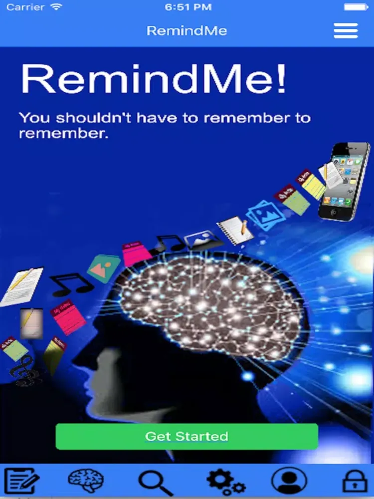 Tangkapan skrin The RemindMe App iPad 