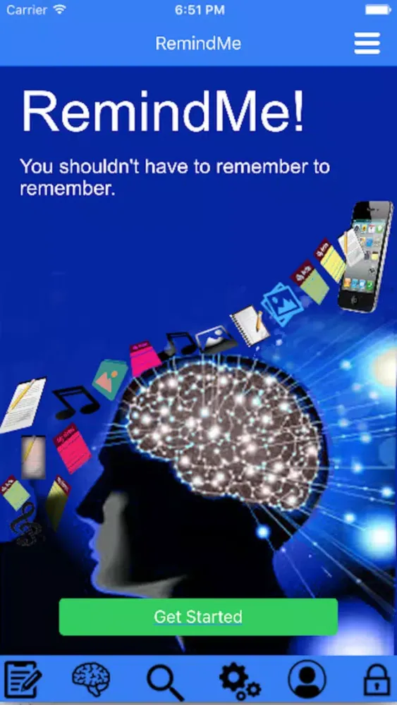 Tangkapan skrin The RemindMe App