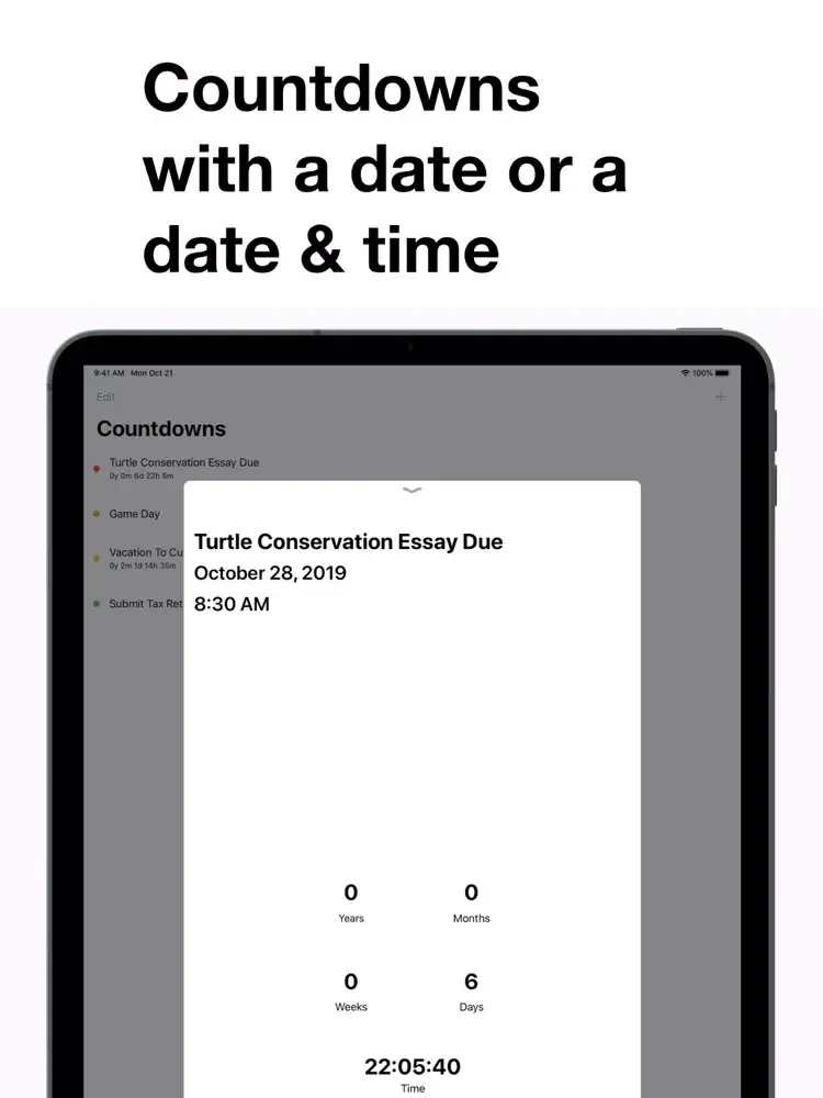 Timeframe iPad  स्क्रीनशॉट