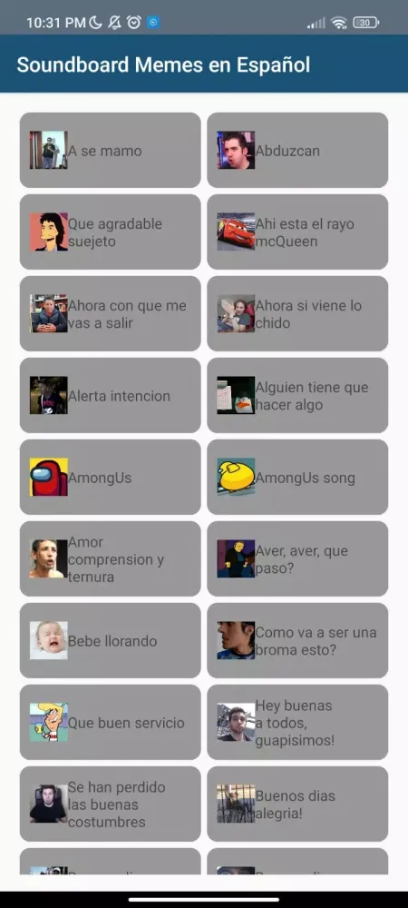 Скриншоты Audios para WhatsApp Memes esp