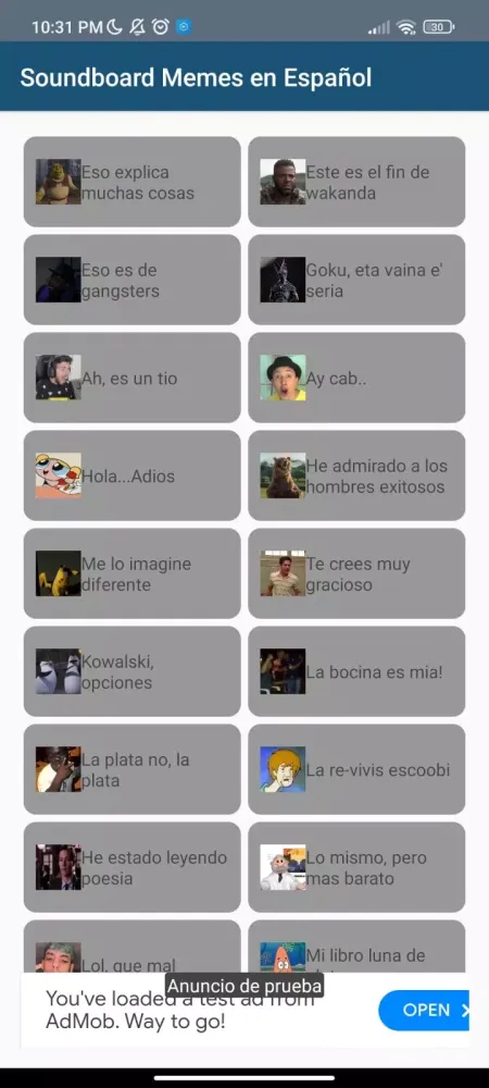 Скриншоты Audios para WhatsApp Memes esp