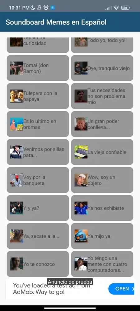 Скриншоты Audios para WhatsApp Memes esp
