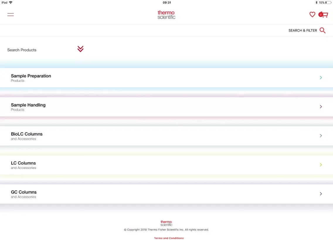 Chromatography eCatalog iPad  Ekran Görüntüleri