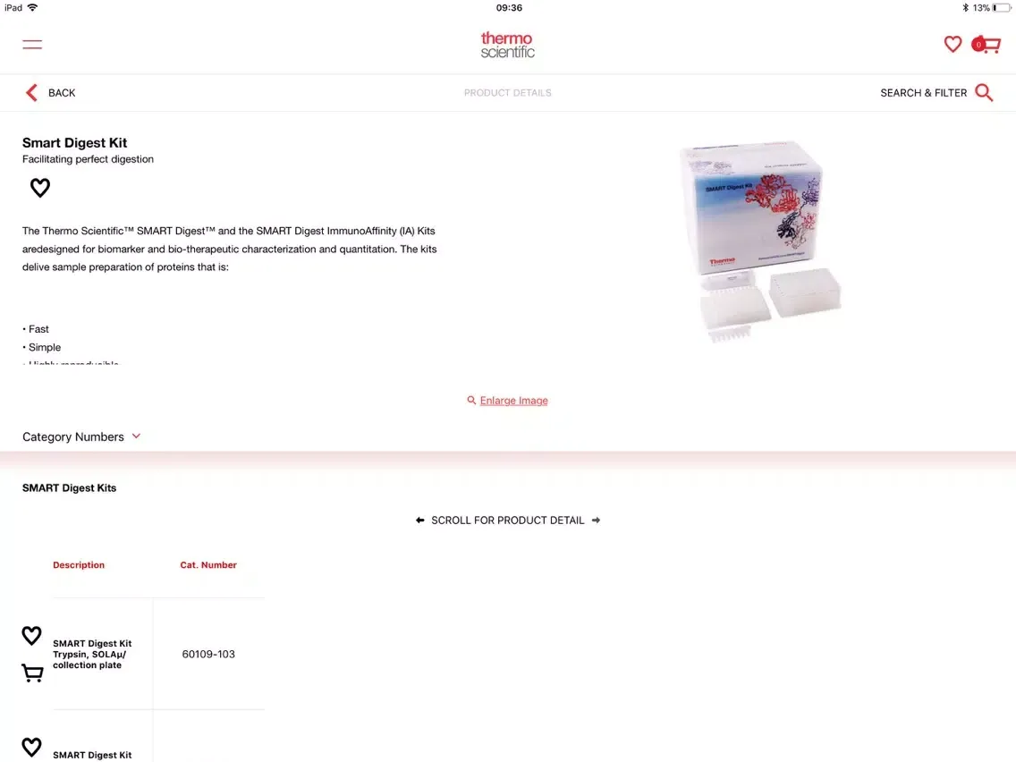 Chromatography eCatalog iPad  Ekran Görüntüleri