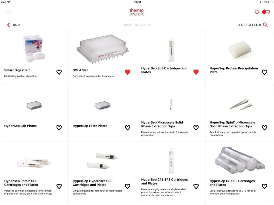 Chromatography eCatalog iPad  Ekran Görüntüleri