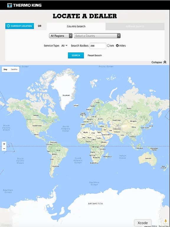 Capturas de tela do Thermo King Dealer Locator iPad 