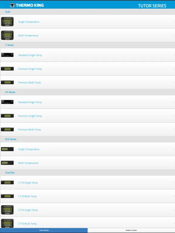 Thermo King Tutor Series iPad  Screenshots