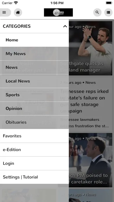 Capturas de tela do The Rogersville Review