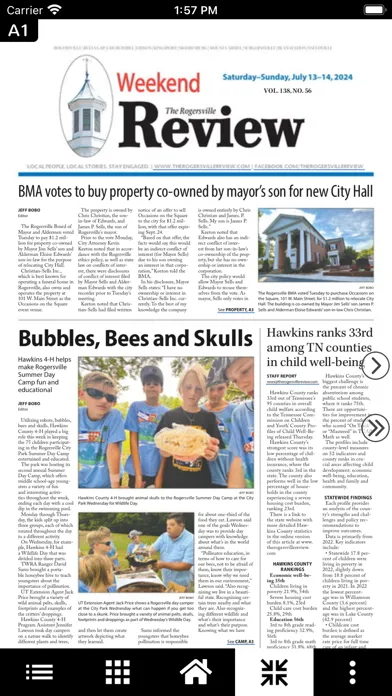 Capturas de tela do The Rogersville Review