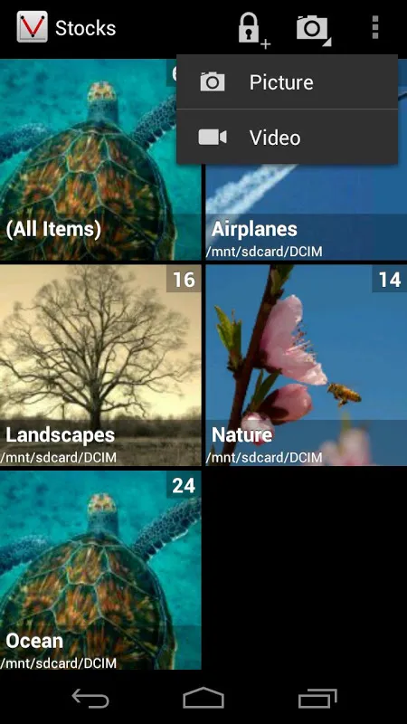 Capturas de tela do Stocks