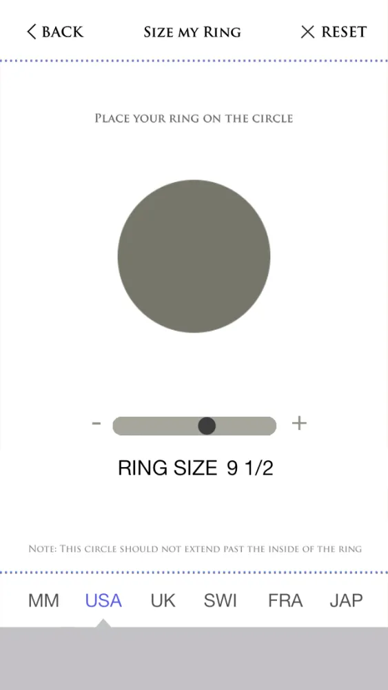 Captures d'écran de Size Your Ring