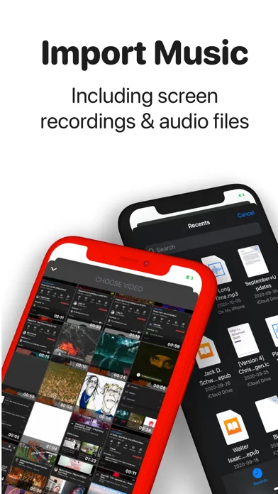 Capturas de tela do Music Clips Player — Pelascope