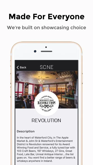 Capturas de tela do SCNE - Nightlife App