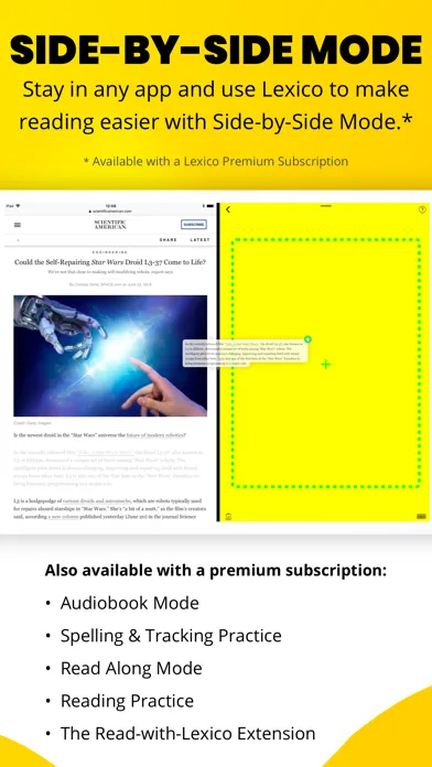 Captures d'écran de Lexico: A Dyslexia Reading Aid