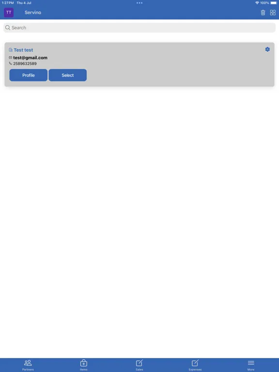 Zrzuty ekranu AUM-Servino iPad 