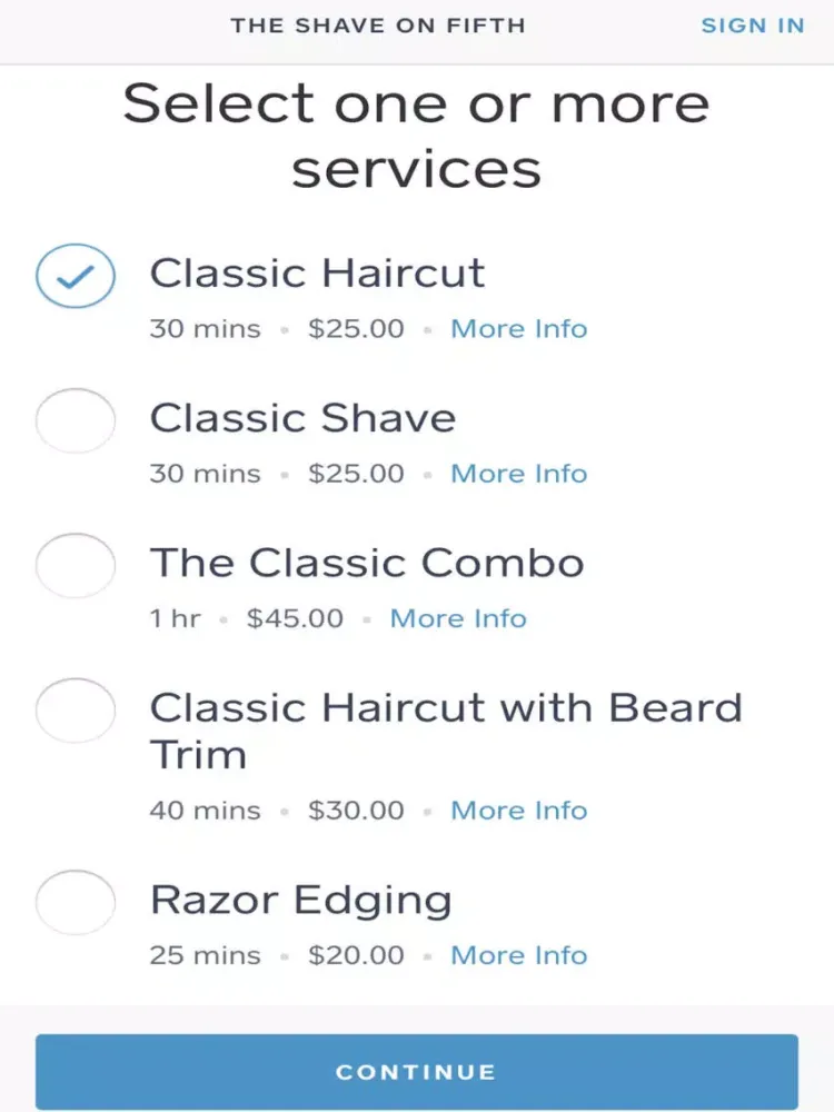 Zrzuty ekranu The Shave on Fifth iPad 