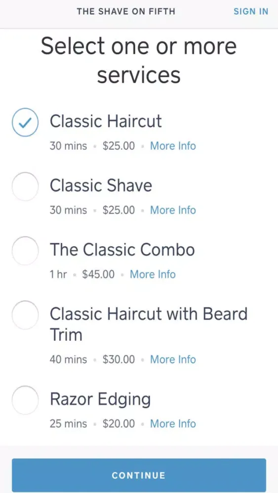 Zrzuty ekranu The Shave on Fifth