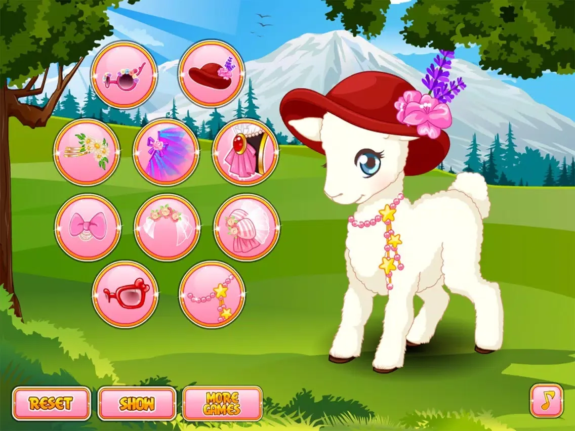 Capturas de tela do The Sheep Dress up in farm free games for girls iPad 