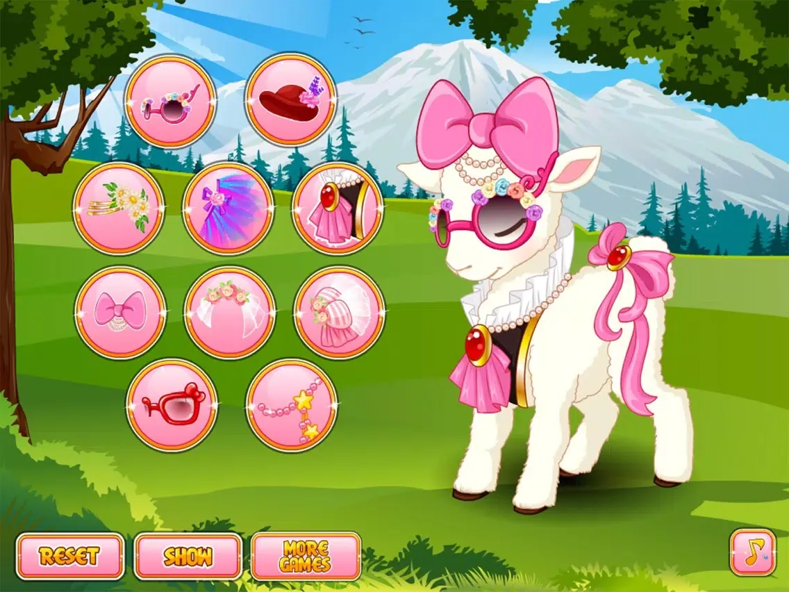 Capturas de tela do The Sheep Dress up in farm free games for girls iPad 