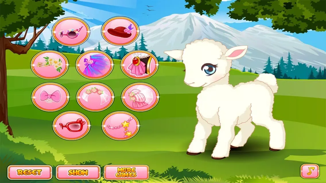 Capturas de tela do The Sheep Dress up in farm free games for girls