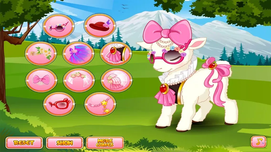 Capturas de tela do The Sheep Dress up in farm free games for girls