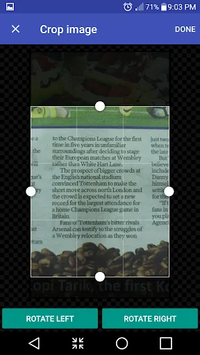 Tangkapan skrin OCR Instantly