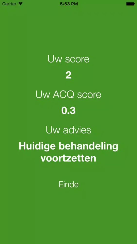 Astma Zelfcheck Screenshots