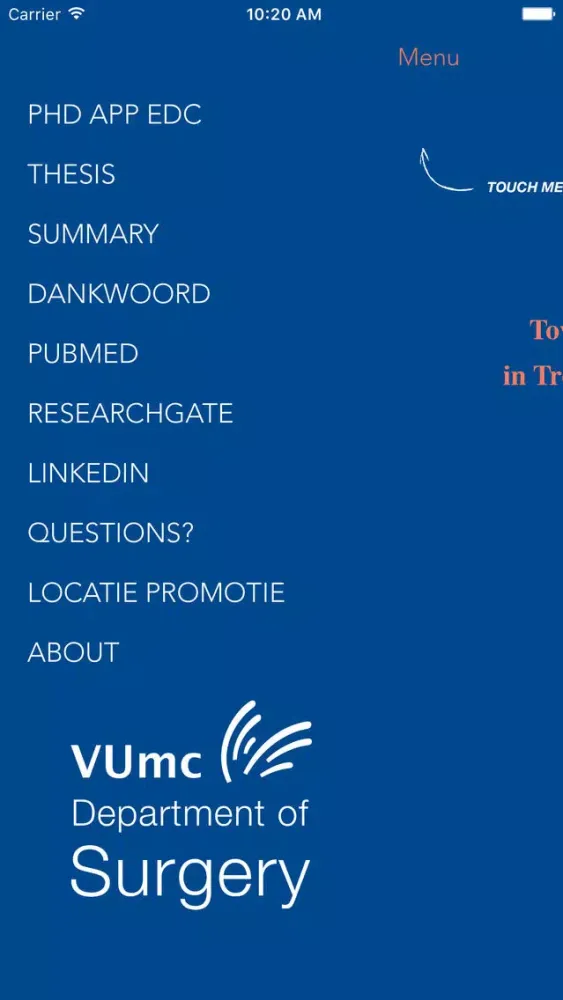 PhD App EdC Screenshots