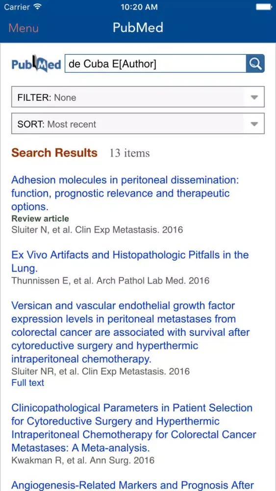 PhD App EdC Screenshots