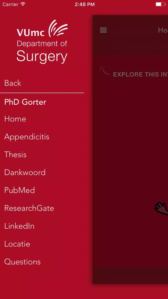 Captures d'écran de PhD App Gorter
