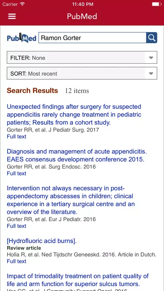 Captures d'écran de PhD App Gorter